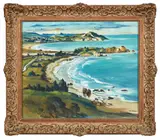 Peter McIntyre, View of Karitane and Waikouaiti from Seacliff