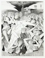 Alabaster Man by Kushana Bush, etching, 6/20, offered Jul 2018
