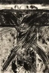 Waitangi by Ralph Hotere, lithograph, 24/28, sold Jul 2018