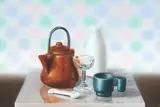 Emily Hartley-Skudder, Still Life with Kitchen Utensils, oil on canvas