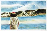 Distant Rain – Mahurangi – Northland by Stanley Palmer, monotype, 4/6, sold Jul 2018