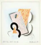 Dick Frizzell, Ananlytical Cubist Tiki VII, gouache, watercolour and graphite on paper