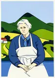 Robin White, Florence and Harbour Cone, silkscreen print, A/P