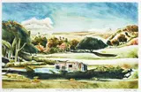Stanley Palmer, Abandoned Cowshed – Pakiri, Northland, monotype, 6/6