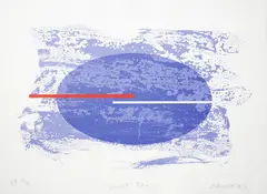 Sunset – Piha by Gretchen Albrecht, colour lithograph, P.P 3/3, sold Jul 2018