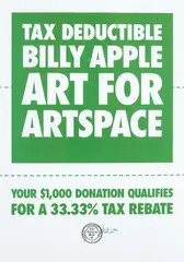 Art for Artspace by Billy Apple, laser print, edition of 3, 2016, offered Jul 2018