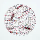 Peata Larkin, Navigating Between Worlds, acrylic on mesh on canvas