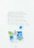 John Pule, An angel paused to show me the way, ink and watercolour on paper