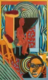Barry Lett, What Place?, oil on board