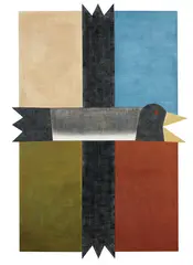 Big heraldic bird by Barry Lett, oil on board, sold Jul 2018