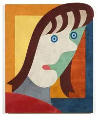 Barry Lett, Untitled – Girl with a Brown Fringe, oil on board