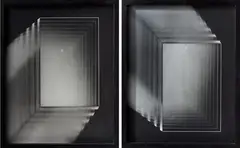 Andrew Beck, Glass Strata, gelatin silver prints, diptych