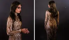 Yvonne Todd, Female Study (gold), type C print, 1/2, diptych