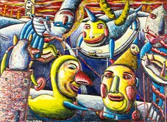 Jennifer Dolezel, Social Function, oil on canvas