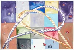 Tony Lane, Double Loop, gouache on paper