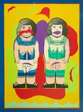 Donald Sinclair Driver, At the Beach, silkscreen print