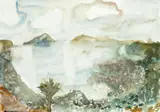 Anna Caselberg, Kikawhakarere Bay, Coromandel, watercolour