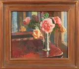 Sydney Lough Thompson, Still Life with Roses, oil on canvas