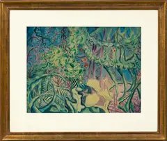 Moving Forms by T. A. McCormack, watercolour, sold Jul 2018