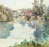 Eana B. Jeans, Gisborne, watercolour