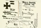 Colin McCahon, James K Baxter Festival 1973, lithograph