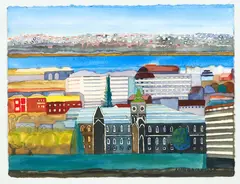 Otago University by Annie Baird, watercolour, sold Jul 2018