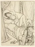John Buckland Wright, Untitled – Reclining Woman, etching