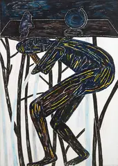 Denys Watkins, Untitled, oil pastel on paper