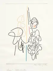 Edgar Mansfield, Listen (Talking Scribble), silkscreen print, edition of 25