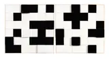 Ben Corban, Arbitrary Selection, felt on plywood, diptych
