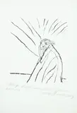 Tony Fomison, Old Age: Insight Looking Out, lithograph on recycled paper, a/p (circa 1985)