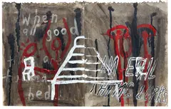 Giovanni Intra, Theatre of Cruelty in Liquid Form, acrylic on paper