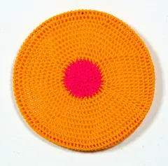 Ani O’Neill, From the Cottage Industry series, wool on steel ring
