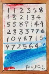 Random Numbers No.7 by Peter James Smith, charcoal and acrylic on canvas, sold May 2018
