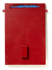 et al., no free gift! (Human Concern International)…, metal tray, oil primer, dymo tape, electrical cable and plastic deposit box, 2011