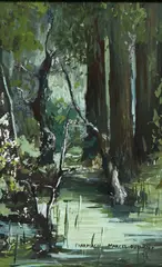 Susan Norrie, Here, There, gouache and photocopy on paper