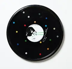 Jim Lambie, Boyzilian, 18 Tracks, mixed media and metallic ink on vinyl record, edition of 30