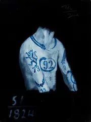 Torso 51/1824 by Tony de Lautour, acrylic on paper, sold May 2018