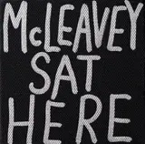 John Reynolds, McLeavey sat here, paint marker on canvas, edition of 45