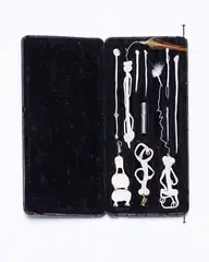 Francis Upritchard, No Name I (Ancestral Box), found box, modelling material, feather, string, 2004