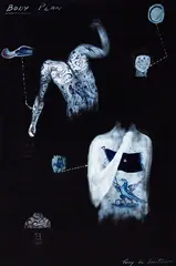 Body Plan by Tony de Lautour, enamel on canvas, sold May 2018