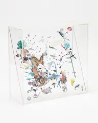 Untitled by Peter Madden, found photographs, goldleaf on Perspex in Perspex case, 2010, offered May 2018