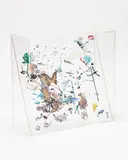 Peter Madden, Untitled, found photographs, goldleaf on Perspex in Perspex case, 2010
