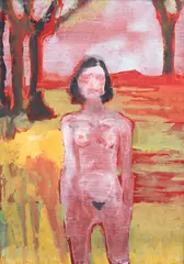 Nude by Séraphine Pick, gouache on paper, sold May 2018