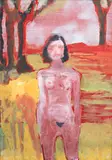 Séraphine Pick, Nude, gouache on paper