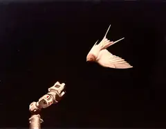 Untitled (Bird) by Sam Leach, oil and lacquer on board, offered May 2018