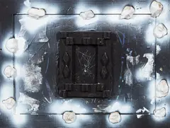Dan Arps, Study for Mock Tudor painting, mixed media