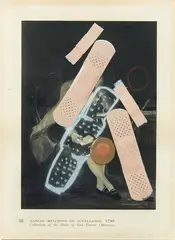 Patrick Pound, Gaspar Melchior de Jovellano. Bandaids, mixed media on found paper