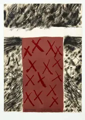 Barcelona by Ralph Hotere, lithograph 16/16, sold May 2018