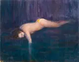 Séraphine Pick, Purple Water, oil on canvas